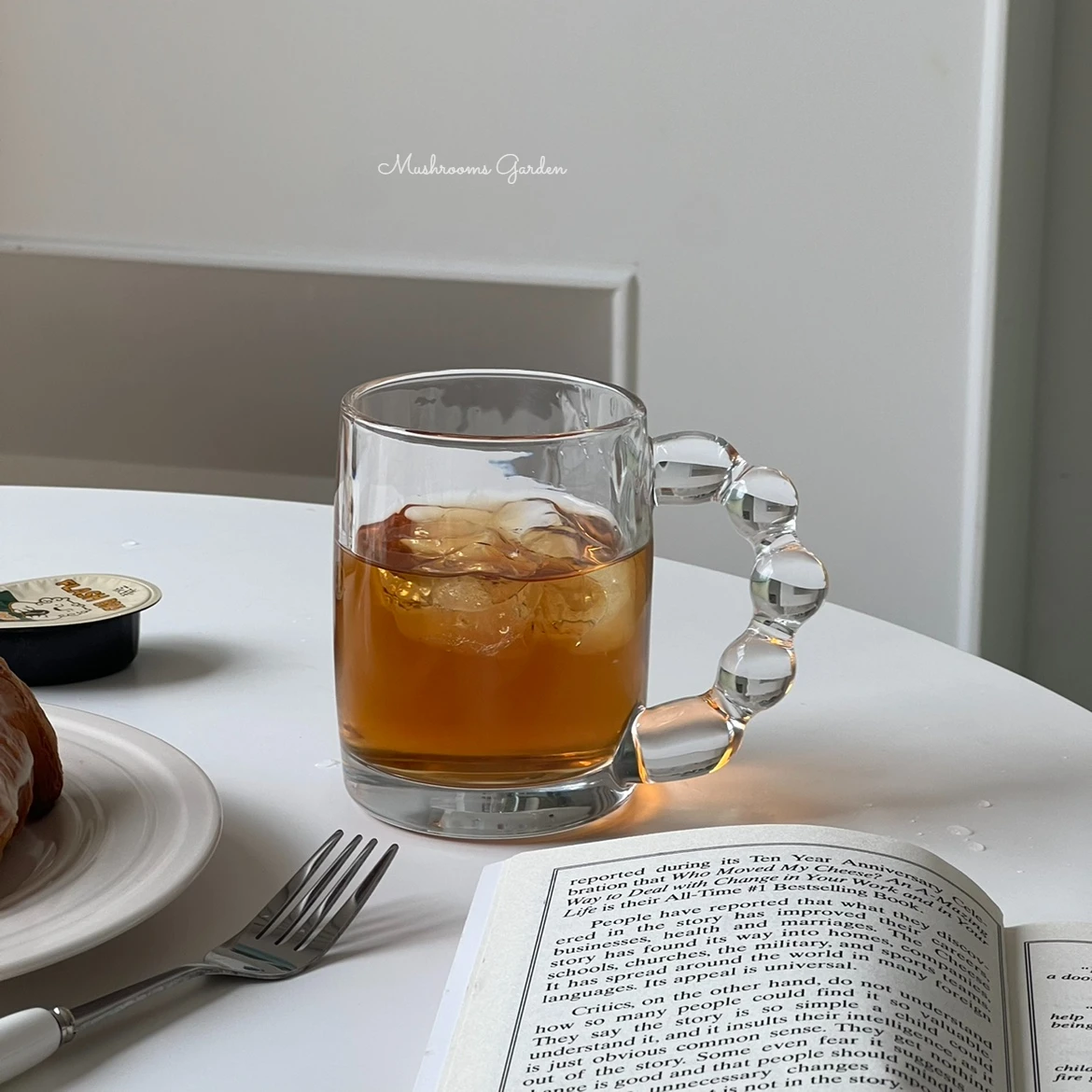 

Mushrooms Garden Transparent Beads Mug Simple Glass Cup Water Cup Advanced Wind Ancient Cup Milk Cup Coffee Cup Beer Juice Cup