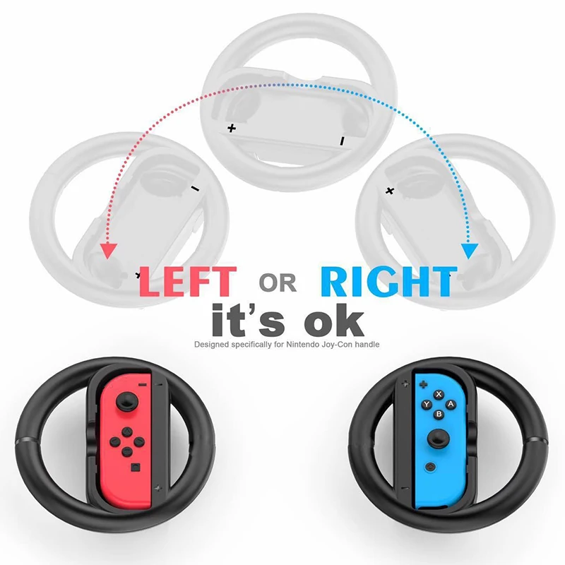 Гоночный руль для Nintendo Switch 2 шт. OLED-контроллер держатель ручка игровые аксессуары