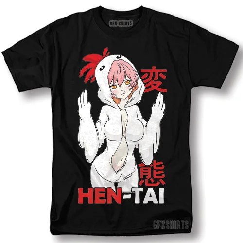 Хентай аниме рубашка косплей геймер девушка Сэмпай манга графическая футболка