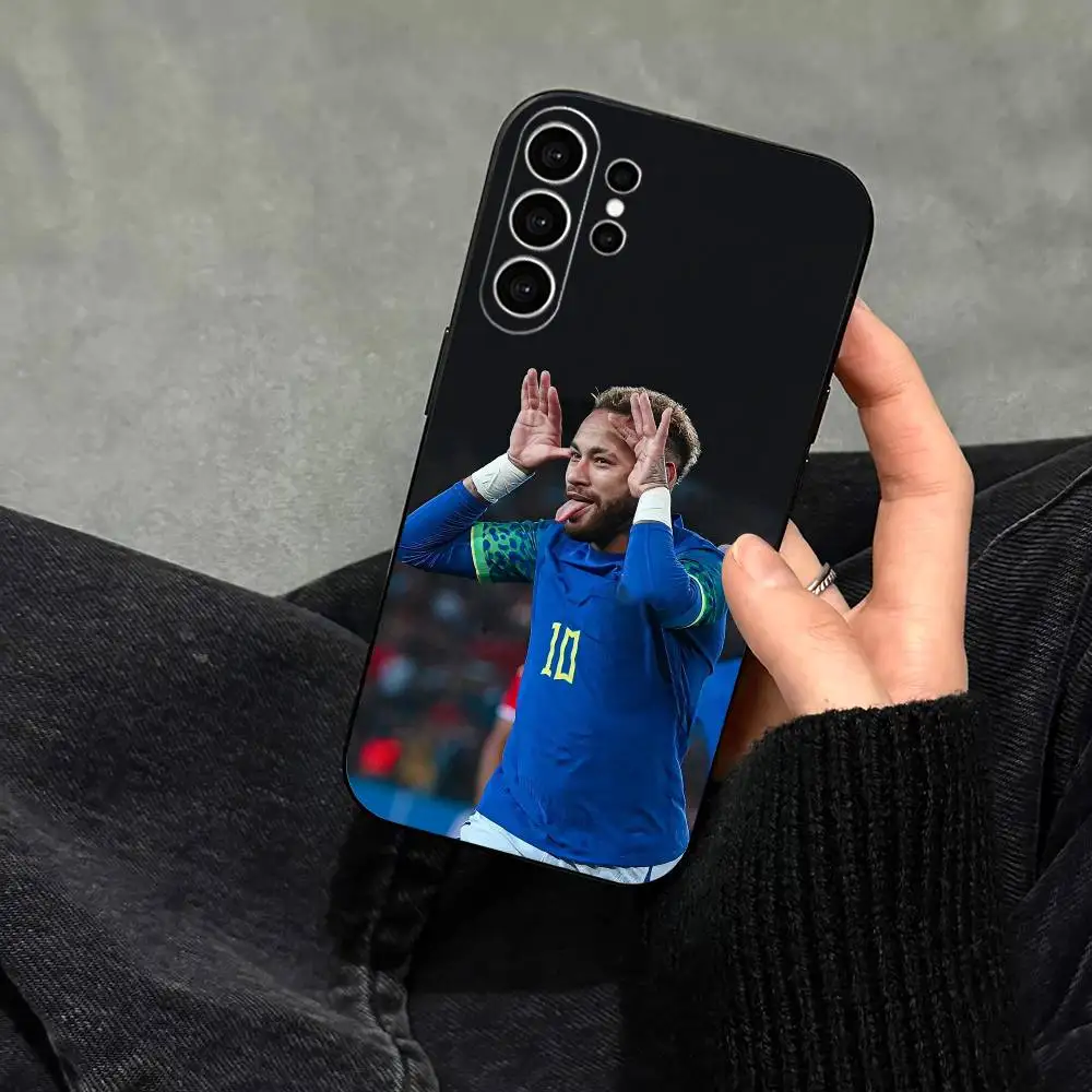 Фото Чехол для телефона Football 10 с Неймаром-младшим для Samsung S25, S24, S21, S22, S23, S30, Ultra, S20, Plus, FE, Note, 10, 9, 5G, черный №3