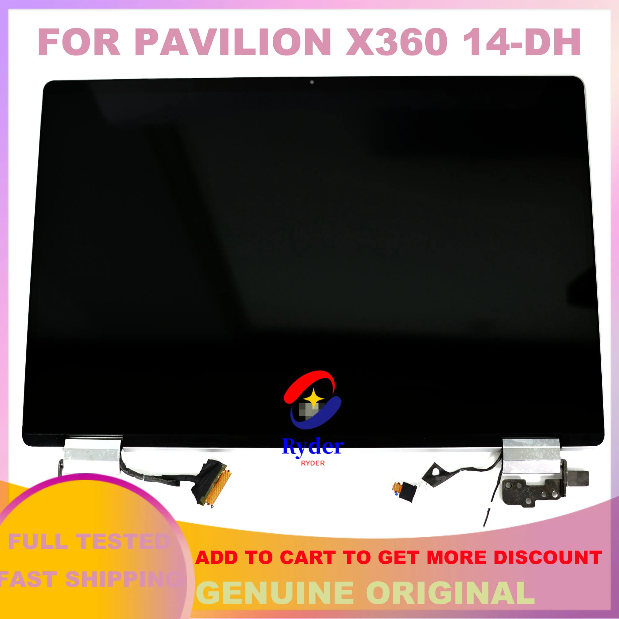 14-дюймовый сенсорный ЖК-экран FHD для HP Pavilion x360 14-DH 14T-DH000 14M-DH000 14-dh0015la дигитайзер