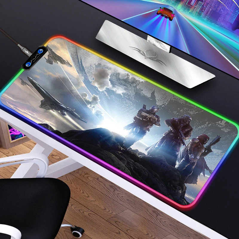 

Destiny RGB Mouse Pad Gaming Accessories Computer Large Mousepad Backlit LED Gamer Mause Carpet 900x400mm For Desk Pad Mats
