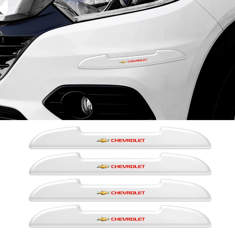 

4pcs Car Door Edge Guard Anti-Collision Strips Rubber Transparent Stickers For Chevrolet Cruze Lacetti Captiva SS Z71