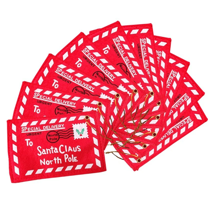 

10 шт./набор, декоративные конверты для ёлки