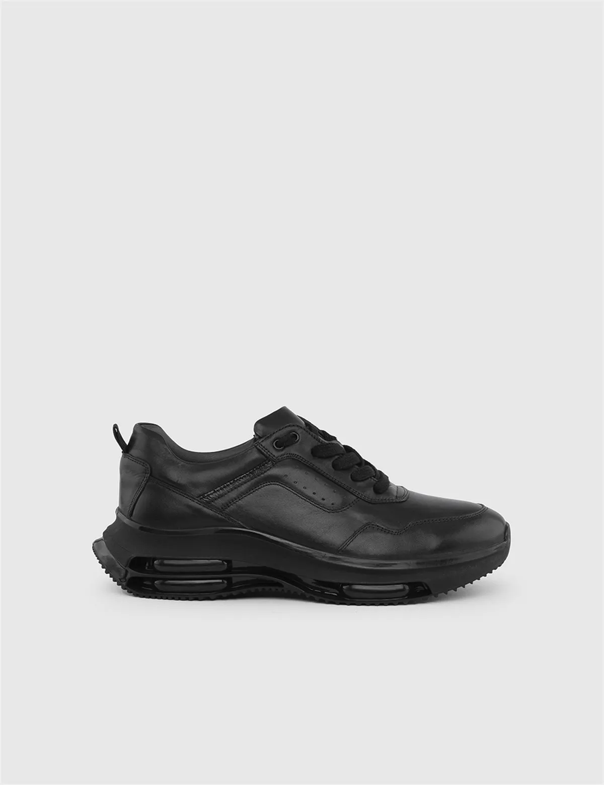 

ILVi-Genuine Leather Handmade Piura Black Nappa Leather Men's Sneaker Man's Shoes 2022 Fall/Winter