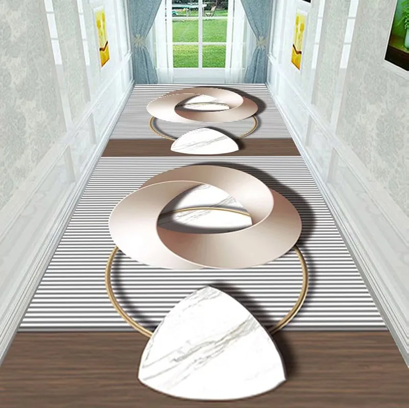 

Luxury Modern Hallway Carpet Stair Mat Hotel Floor Mats for the Long Geometric Corridor Prayer Carpets and Rugs can be Customize