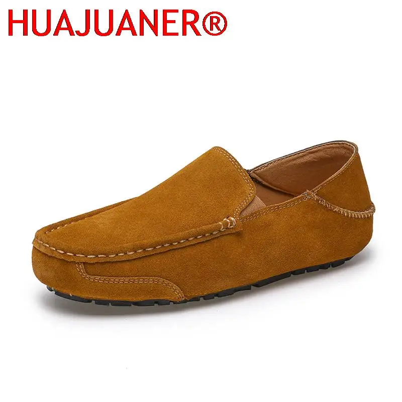 

Man Suede Leather Classic Shoes Men Designer Mens Slip on Sneakers Casual Flats Business Formal Driving Footwear Big Size 38-47