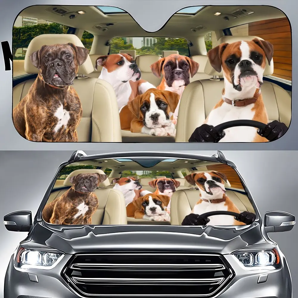 Боксерский интерьер автомобиля переднее лобовое стекло солнцезащитный козырек