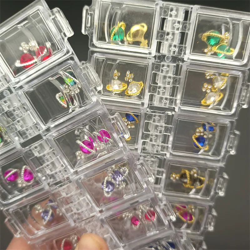 

One Box Nail Art Charms Glitter Alloy Diamond Crystal Nail Decorations Sweet Cherry/Heart/Planet Shape DIY Manicure Jewelry