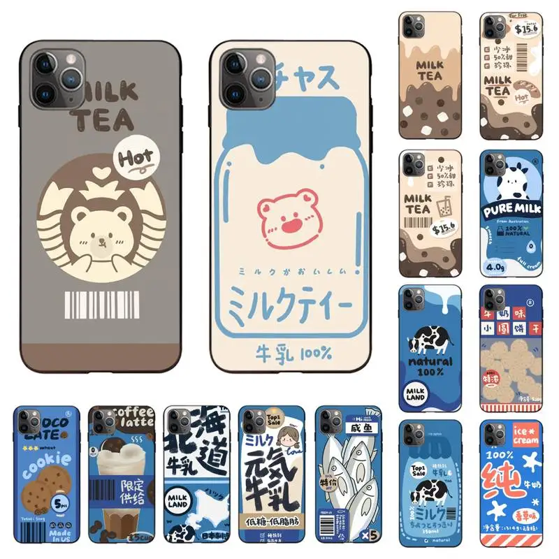

MaiYaCa Cute Drink Milk Phone Case for iPhone 11 12 13 mini pro XS MAX 8 7 6 6S Plus X 5S SE 2020 XR cover