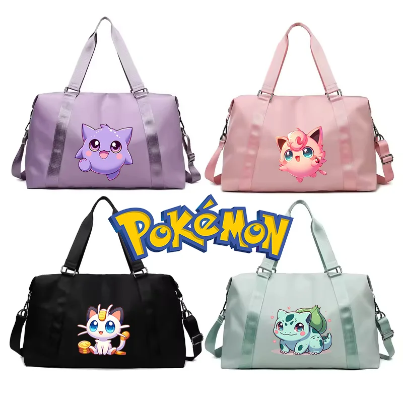 Pokemon Adult Designer Handbag Pikachu Travel Bags Sport Gym Dance Storage Coach Luggage Waterproof Duffel Bag Xmas Gift