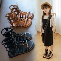 girls roman shoes summer new childrens baby fashion little big girls cross strap princess sandals open toe dress party shoes