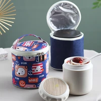 insulated soup cup bag waterproof cooler thermal round breakfast cup tote for men women work school shopping outdoor accessories