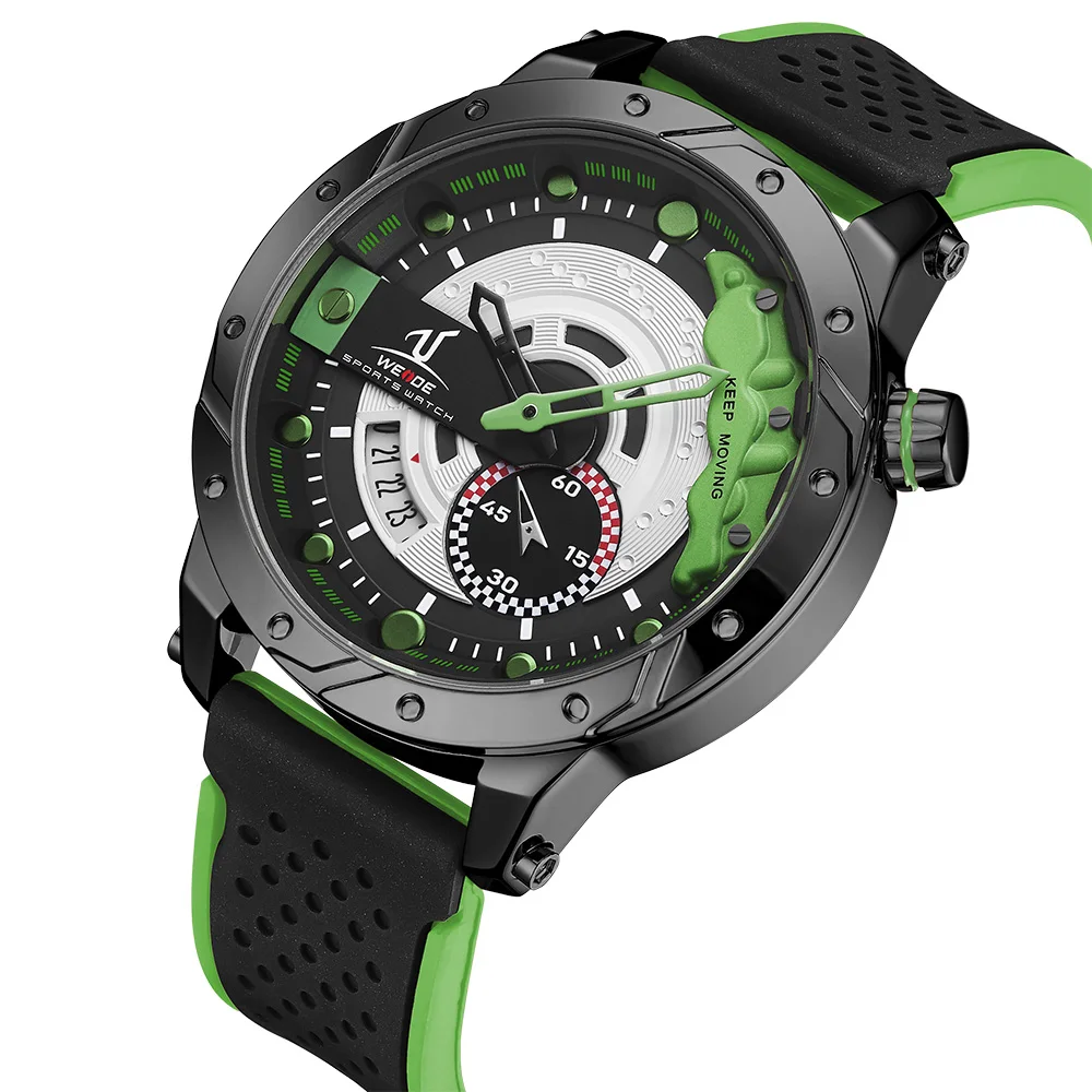 

Weide Fashion Waterproof Quartz Men's Watch Rubber strap Date Multi-function Man Analog Wristwatch Military clocks reloj hombre