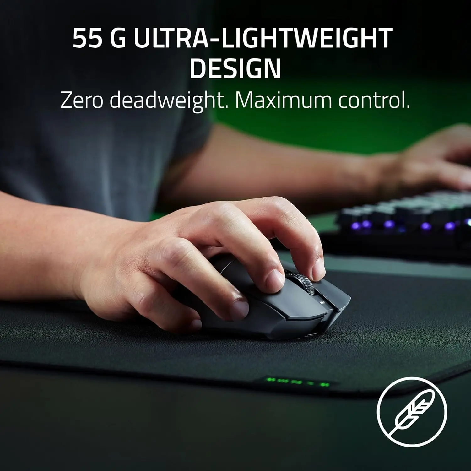 Беспроводная игровая мышь DeathAdder V3 HyperSpeed, легкая (55 г), программируемая мышь Razer, мышь с длительным сроком службы (art.: 3920da7d797e9) - 3920da7d797e9