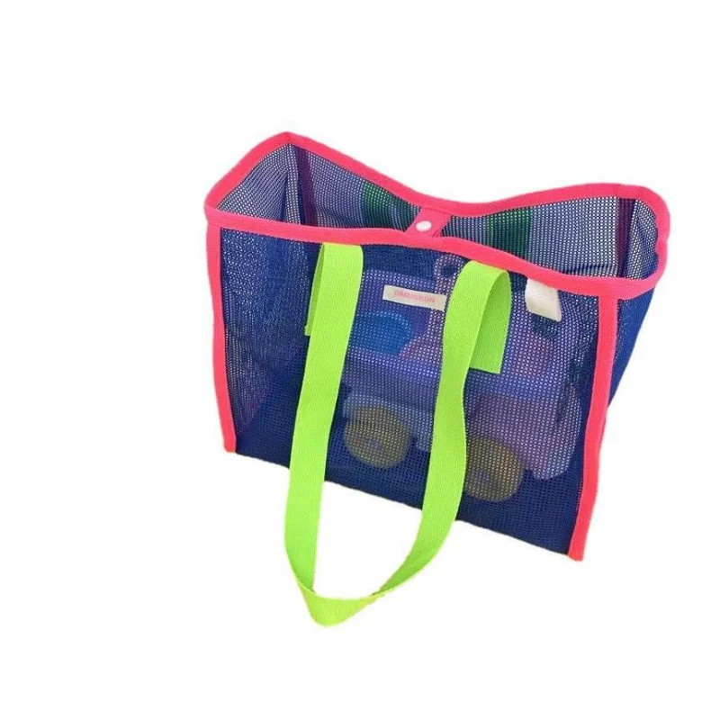 Toy Beach Bag Korean Portable Mesh Beach Bag Leaking Bath Bag Bath Pocket Large Capacity Travel Swimming Storage Bag Toy Basket
