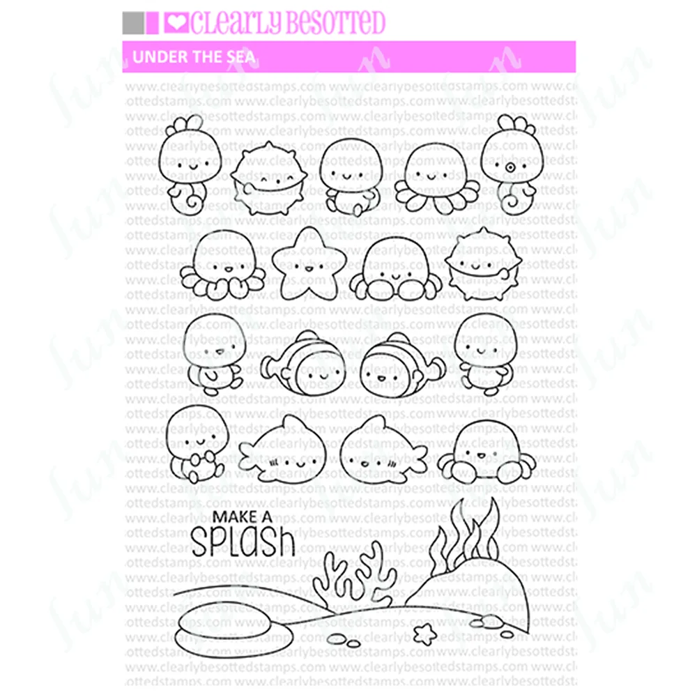 

Metal Cutting Dies Clear Stamps Set for Diy Scrapbooking Photo Album Paper Card Embossing New Under the Sea Die Cuts Crafts