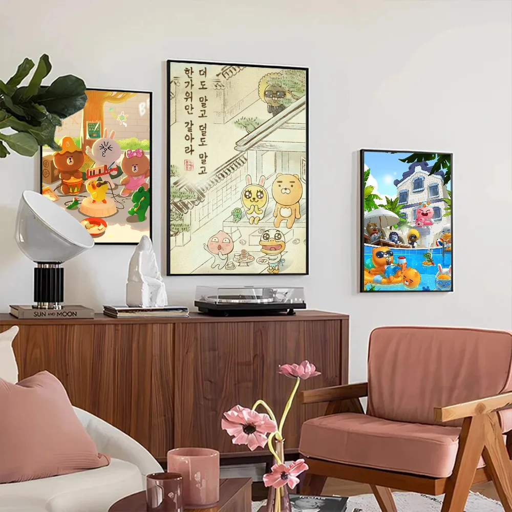 K-Kakao F-Friend Self-adhesive Art Poster Whitepaper Sticker DIY Room Bar Cafe Wall Decor
