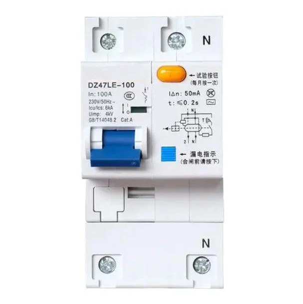 

DZ47LE-125 AC400V Three-Phase Leakage Protector RCBO Overload Short Circuit Protection 1P+N Circuit Breaker Switch 80A 100A 125A