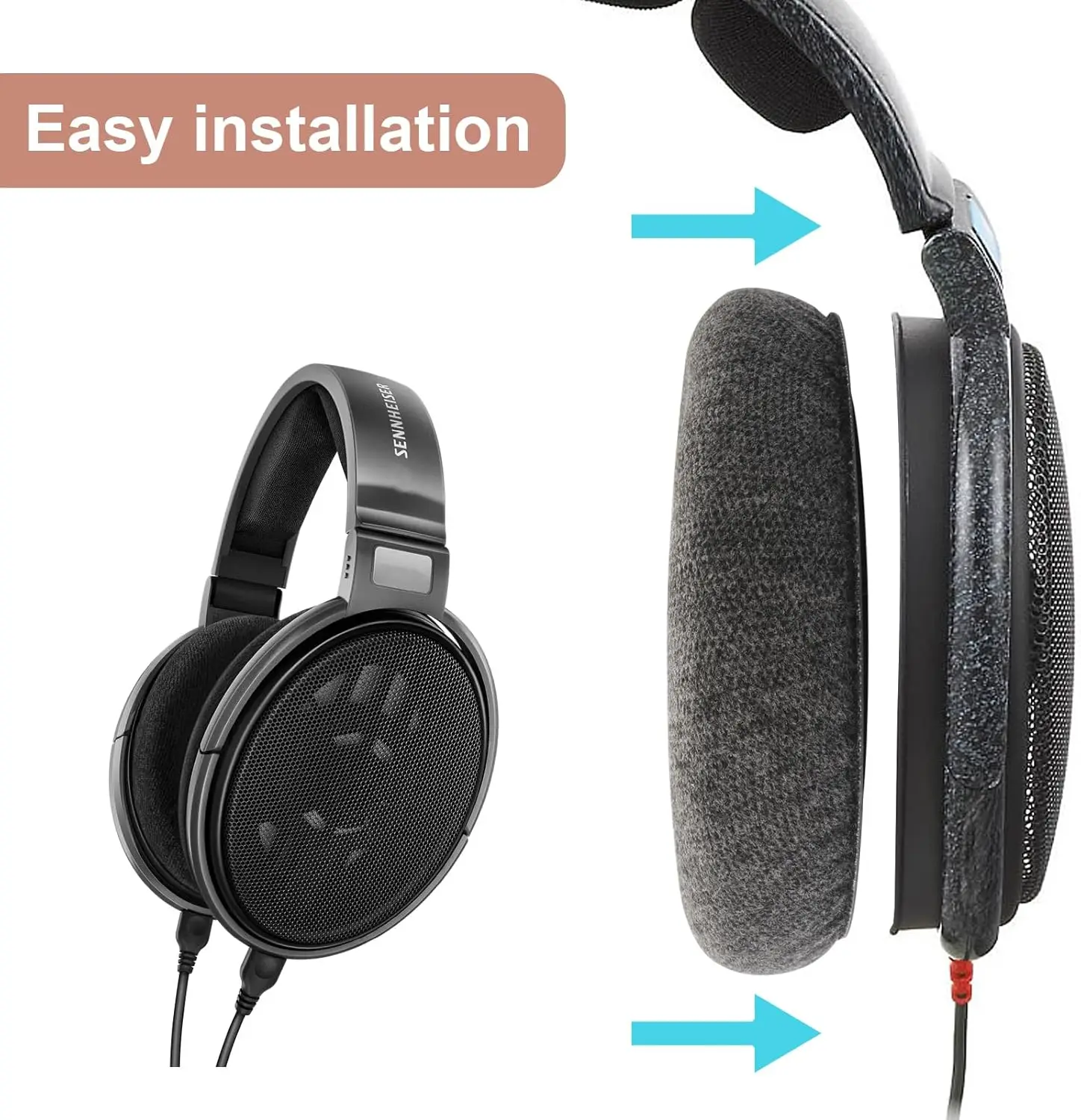 Амбушюры HD600 совместимые с Sennheiser HD650 HD660S HD545 HD525 HD535 сменные амбушюры для X HD6XX