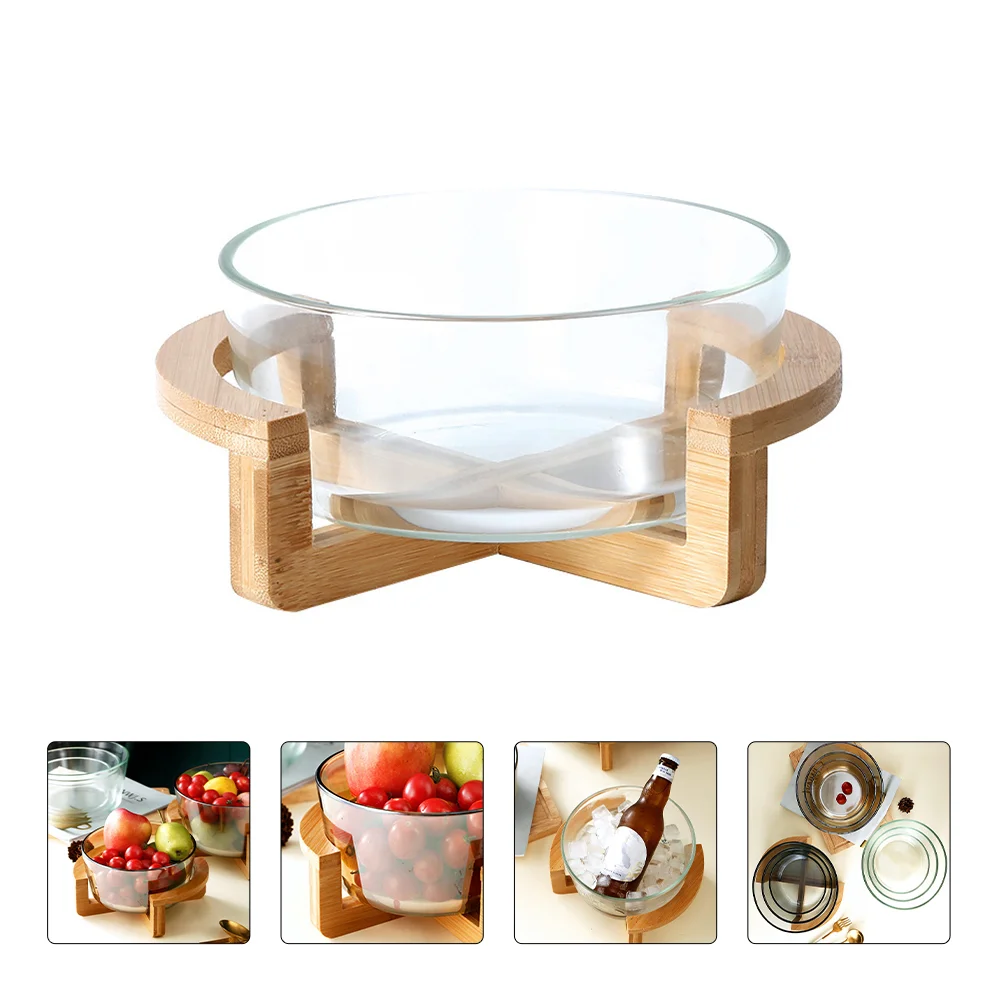 

Bowl Bowls Serving Salad Prep Dessert Mixing Fruit Stand Snack Display Dish Noodle Clear Soup Transparent Wood Storage Appetizer