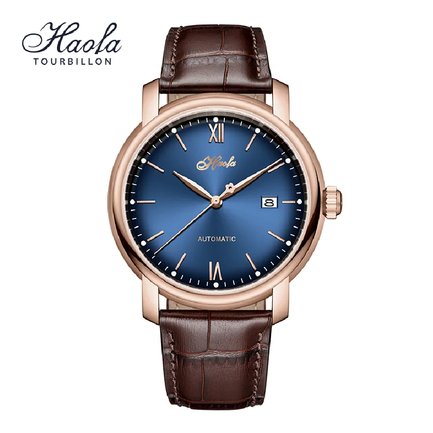 

Men's Fashion Automatic Sapphire Mechanical Wristwatches Blue Self-winding Business Calendar Watch For Men 2021 horloges mannen