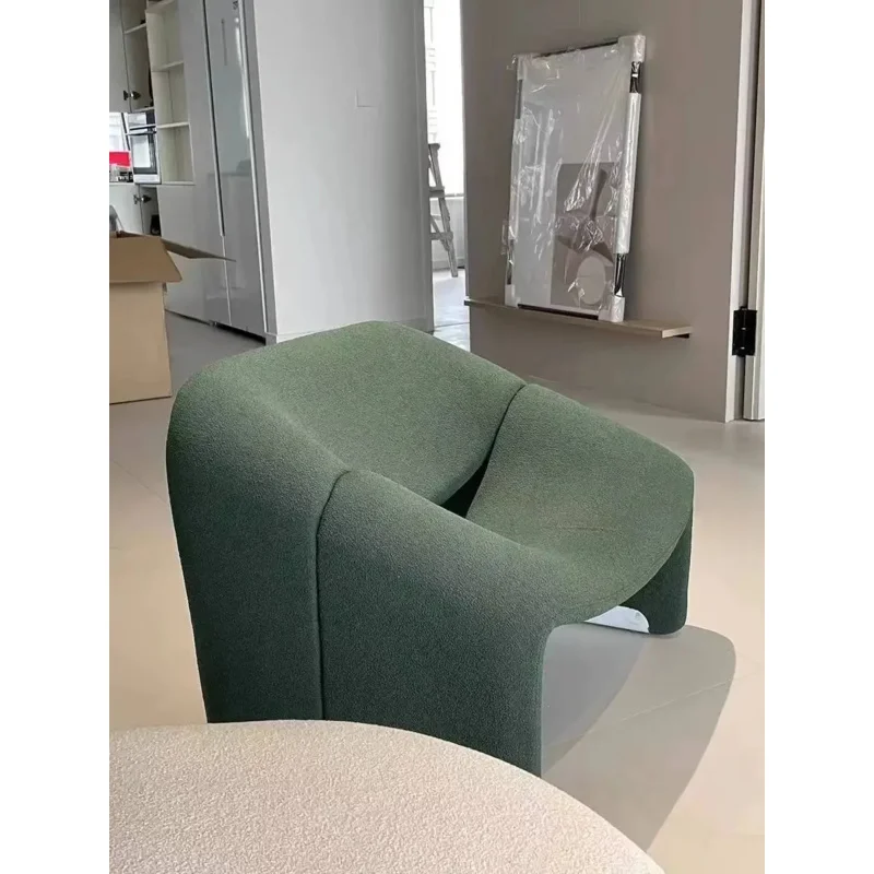 Кресло в скандинавском стиле из ягненка одиночное кресло для гостиной спальни