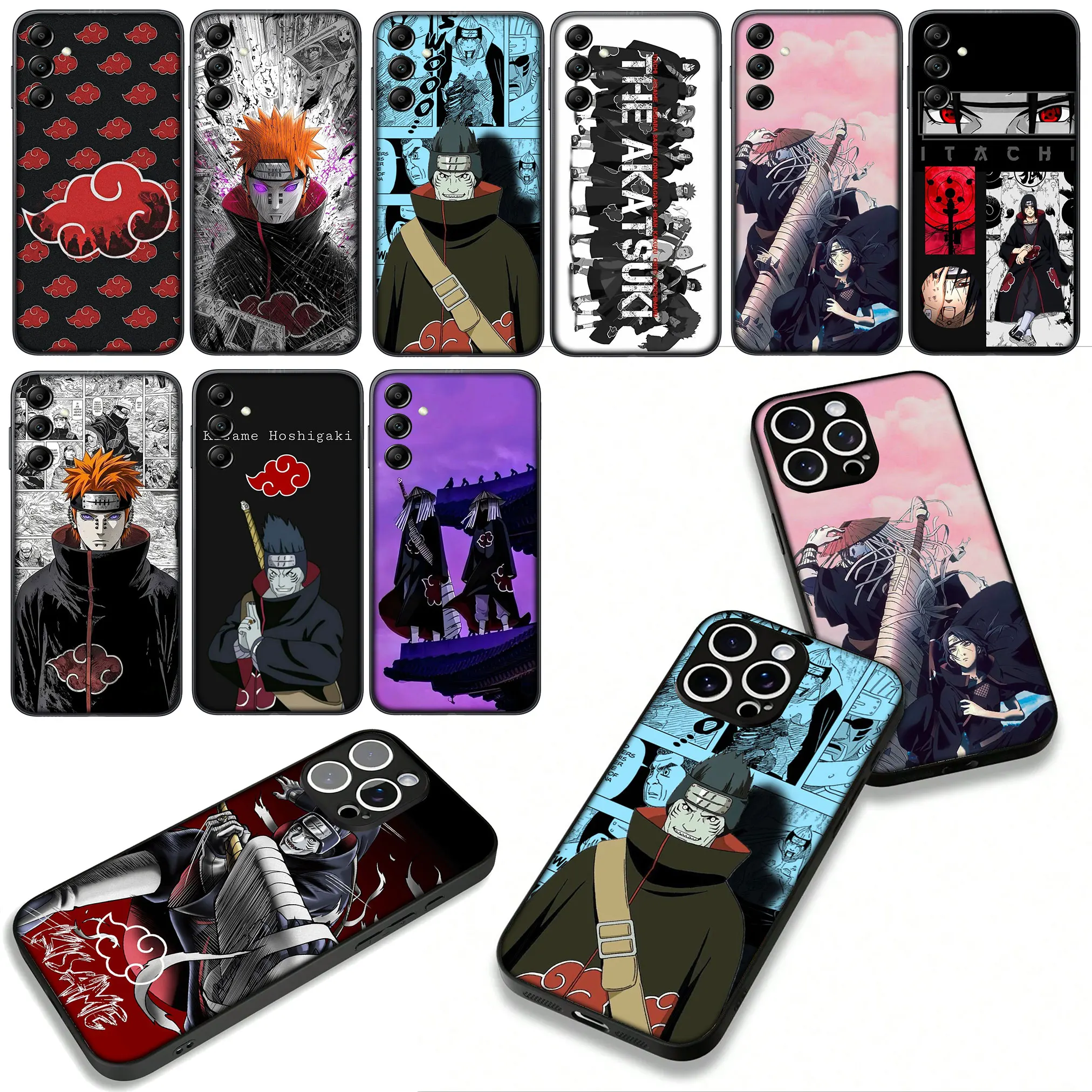 Фото Чехол для телефона Pain KISAME Itachi Akatsuki Narutos для Apple iPhone 16 15 14 Plus 13 12 Mini 17 Pro Max + ProMax 16E Air Case №5