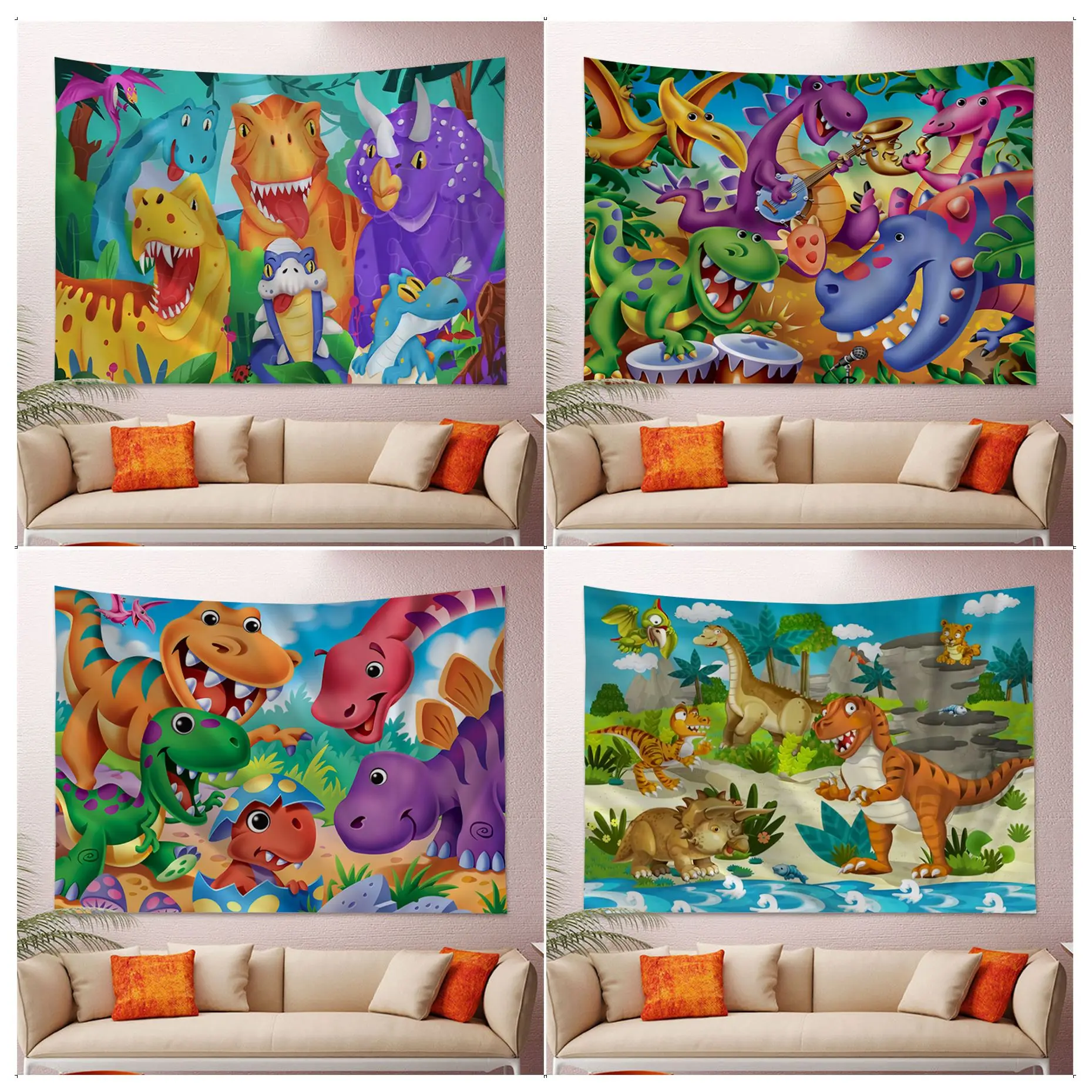 

Forest Animal Dinosaurs DIY Wall Tapestry Home Decoration Hippie Bohemian Decoration Divination Wall Hanging Home Decor