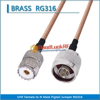 high quality pl259 so239 pl 259 so 239 uhf female to l16 n male pigtail jumper rg316 extend cable 50 ohm low loss