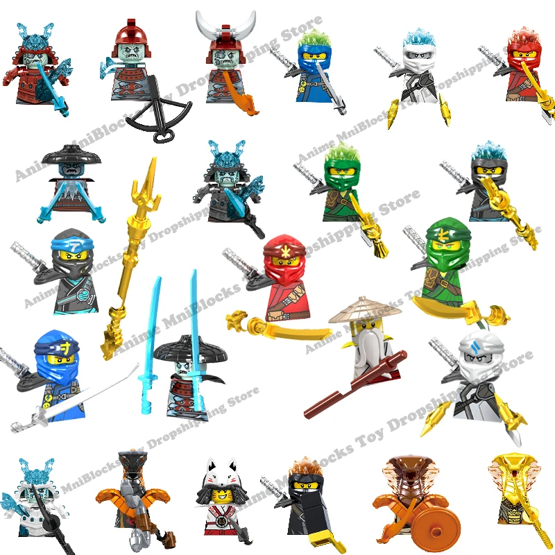 S Jay Cole Kai Brown Pyro Snake Gold Pyro Snake Bricks Mini Action Toy Figures Building Blocks Assembly Toys