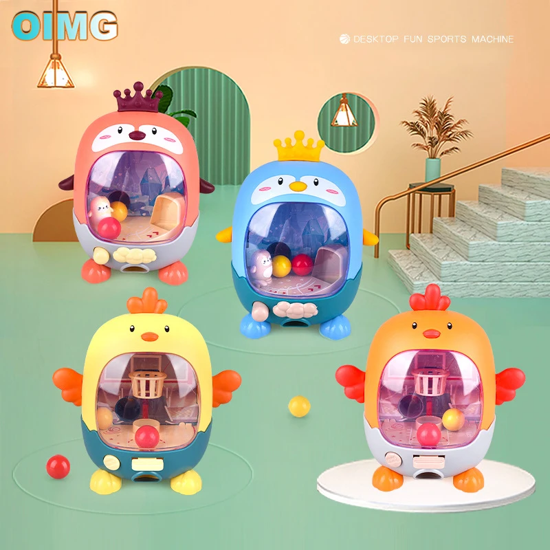 

Chick Mini Finger Basketball Machine Slingshot Sight Ball Bouncing Machine Shooting Board Games montessori Catapult Children toy