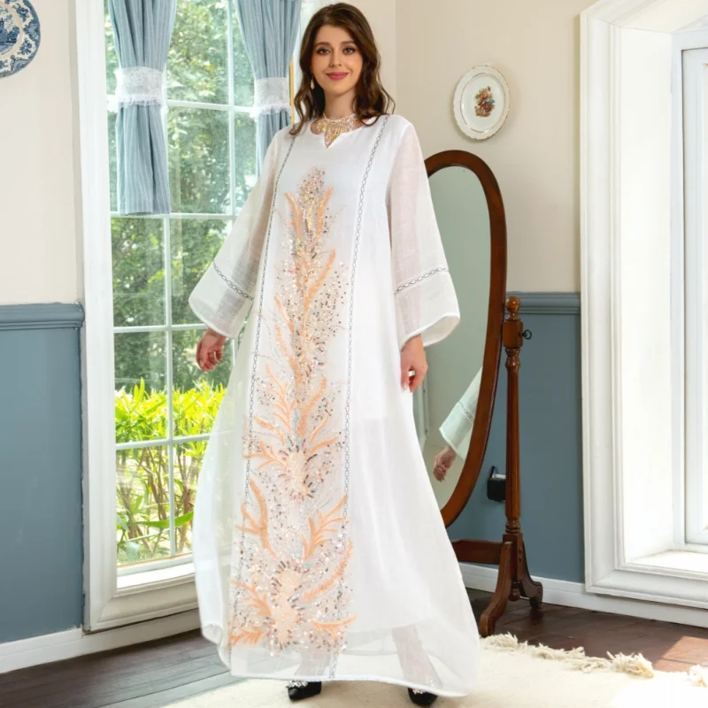 

Muslim Fashion Abaya African Dresses For Women Elegant Dashiki Summer Autumn Maxi Dress Traditional Fairy Dreaes Africa Clothing