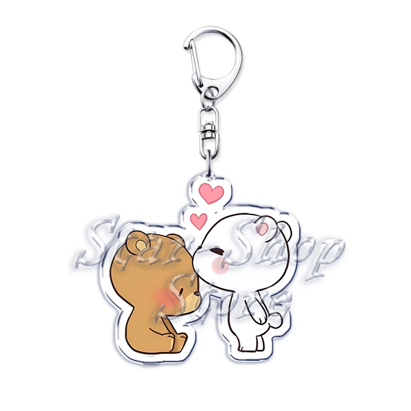 Милые брелки с медведями для пар кулон в форме сердца брелок аксессуаров сумка