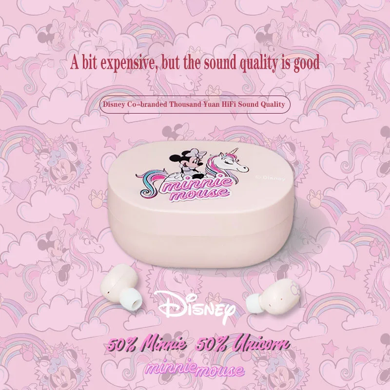 TWS-стереонаушники Disney с рисунком Микки и Минни Bluetooth 5 0 зарядным футляром