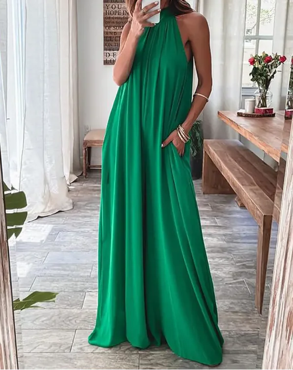 Elegant Party Jumpsuit for Women O Neck Ruched Sleeveless Playsuit Summer Fashion Loose Bodysuit Chic Daily Club Streetwear