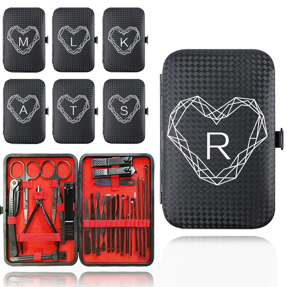 24 шт. набор машин для стрижки ногтей из нержавеющей стали портативный чехол