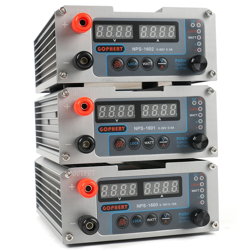 Регулируемый цифровой мини-переключатель CPS-3205 3205II, источник питания постоянного тока, ватт с функцией блокировки, 0,001a, 0,01 в, 32 В, 30 В, 3A, 60 в, 3A, 16 В, 10A