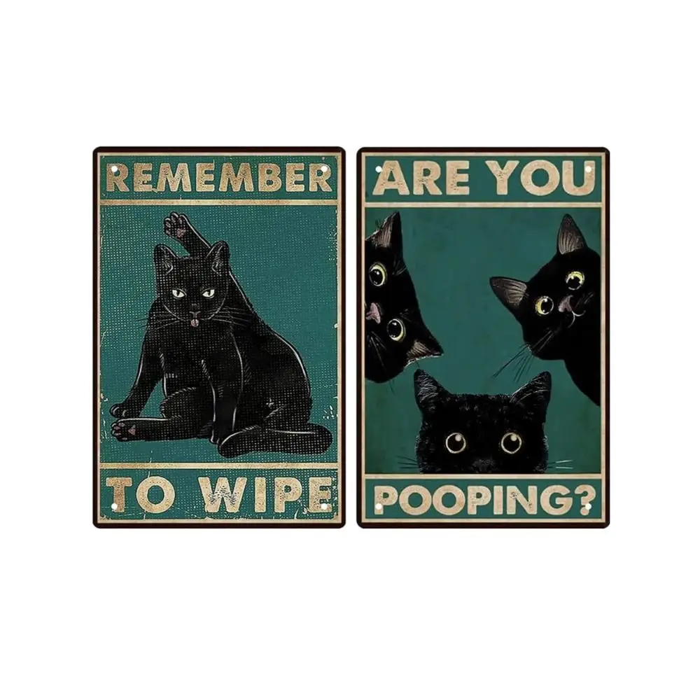 

Metal Cat Bathroom Decor 8x12 Inches Are You Pooping Cat Sign Funny Cat Decor for Home for Wall Decor Bathroom Restroom Toilet