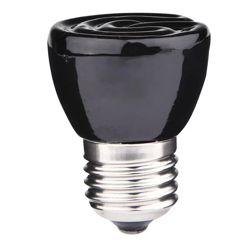 

E27 Pet Heating Lamp Black Infrared Ceramic Emitter Heat Light Bulb Pet Brooder Chickens Reptile Lamp 25W 50W 75W 100W 110220V