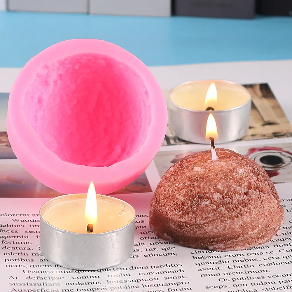 

3D Half Ball Lollipop Ice Cream Baking Silicone Mold Chocolate Flip Sugar Resin Mold Cake Decoration Handmade Dropped Glue Mold