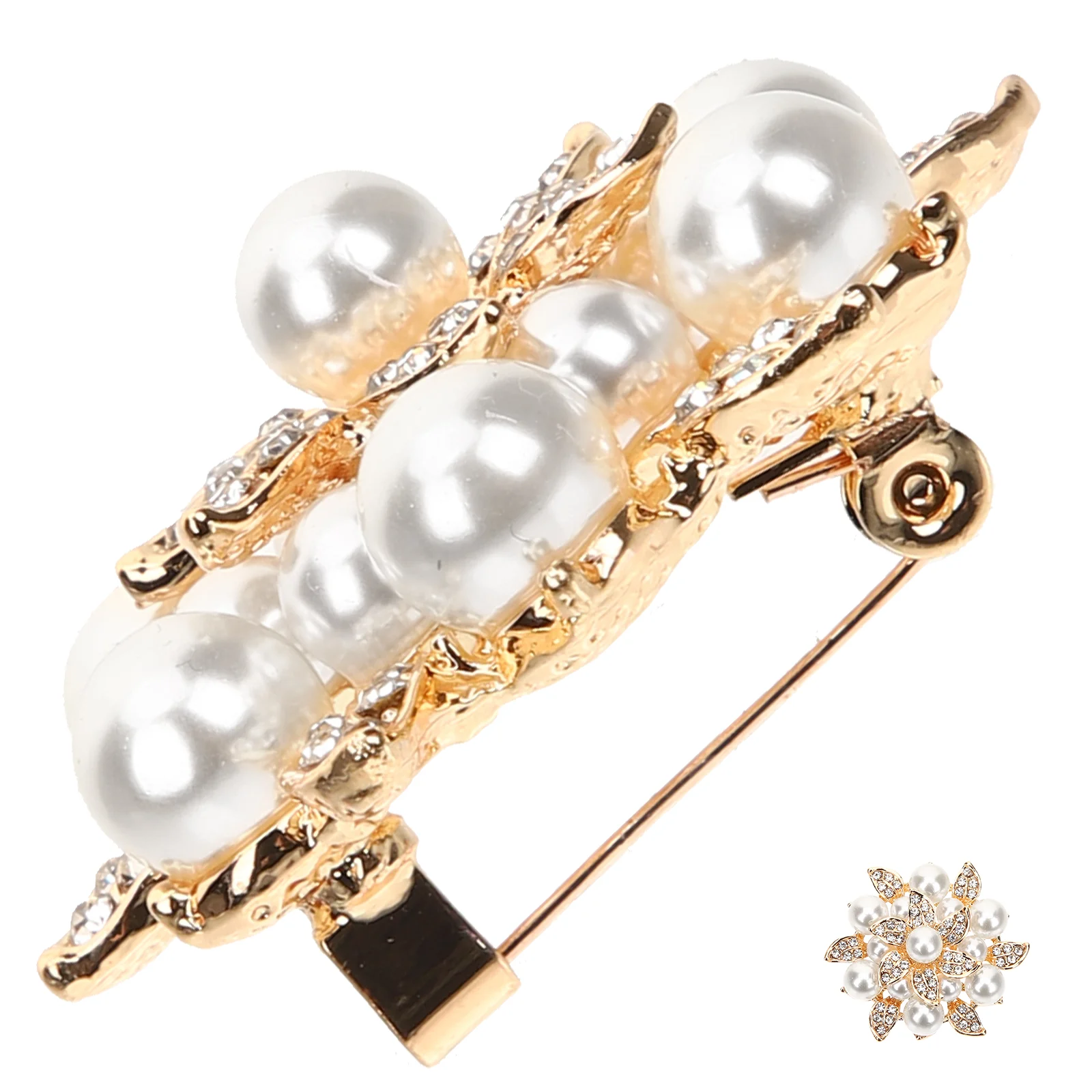 

Brooch Pin Brooches Pearl Rhinestone Clothes Flower Collar Crystal Bling Women Jewelry Diamond Dresses Coat Scarf Clips Shawl