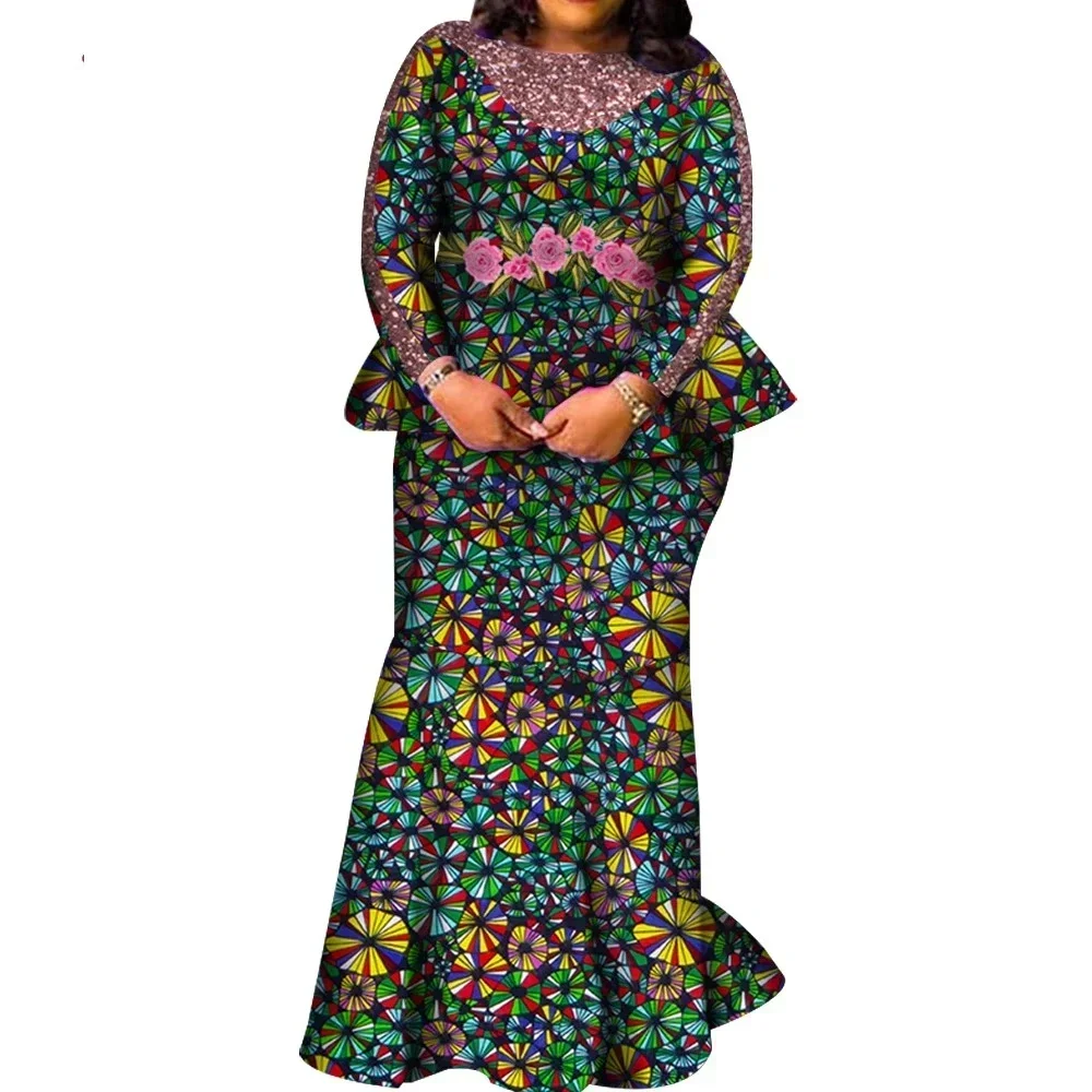 Популярный дизайн с длинным рукавом костюм из 2 предметов африканская женская