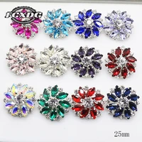 10pcs 25mm super beautiful crystal buttons for clothing womens clothing accessories fur coat button luxury rhinestone buttons