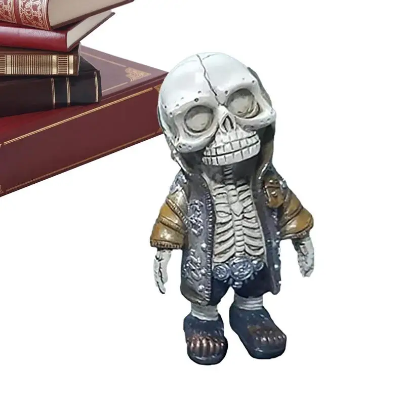 

Skull Resin Figurine Resin Skull Doll Sculpture Portable Skull Head Halloween Decoration Home Decor Collectible Figurines For