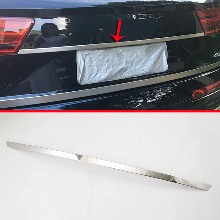 Накладка на крышку багажника из нержавеющей стали для Audi Q7 2016 2017 автомобильные
