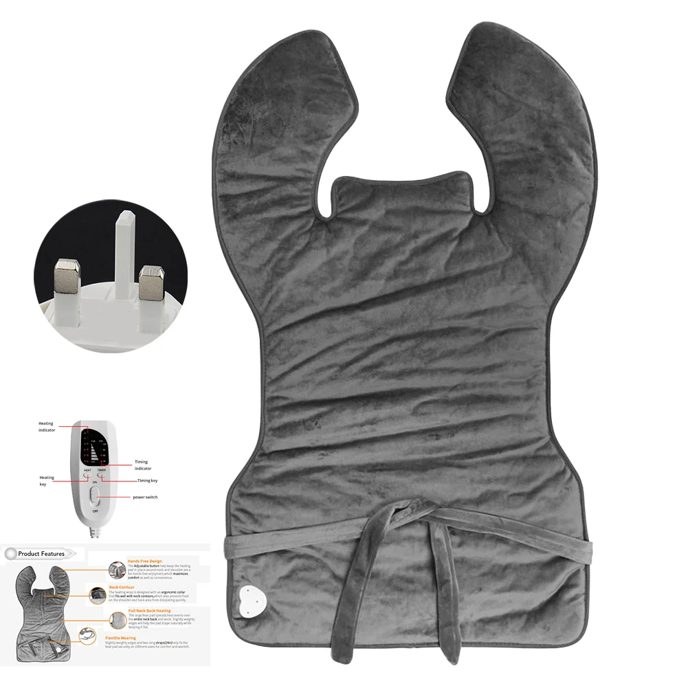 

Моющаяся портативная Кнопка зимняя Регулируемая температура складная электрическая грелка для ног для шеи спины Теплый 4 настройки времен...