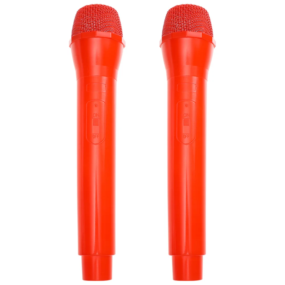 

2 Pcs Simulated Microphone Creative Playthings Fake Prop Props Cosplay Pretend Model Abs Kids Presents