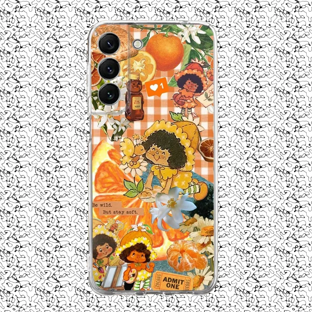 S-Strawberry S-Shortcake Character Silicone Phone Case For Samsung S30 23 21 22 20 Ultra S20 FE lite 10 9 PIus Note20ultra Clear