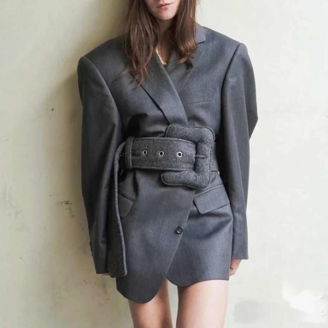 

Women Wool Oversized Blazer Casual fashion Suit Coat